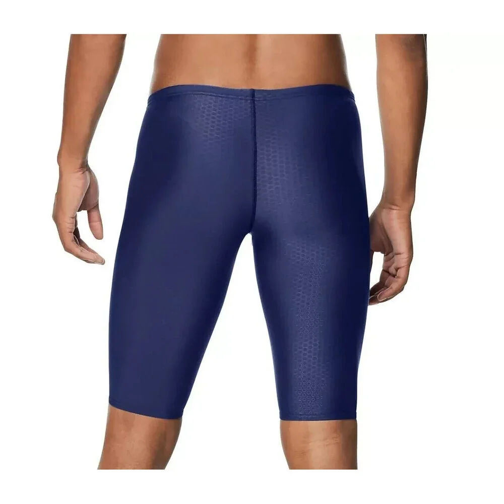Speedo Hex Heat Jammer Men's 36 Blue Performance Racing Suit Swimwear SRT281